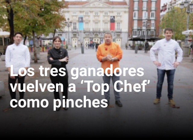 ¡¡¡Esta noche vuelvo a las cocicas de <a href="/TopChefA3/">TopChef</a>!! Grandísimoa recuerdos! No os lo perdáis!! goo.gl/kNe3Pw
