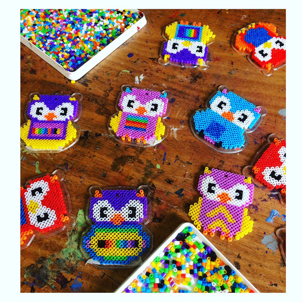 Twit-twooo cute owl fuse beads 🦉 #designerbots #kidscraft #animals #owl #art #craft #nature #fusebeads