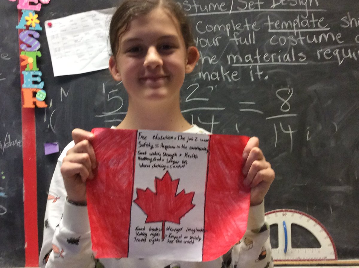 MlleTosh's tweet image. Watch out @CurioCBC we have tons of #StandForCanada creations headed your way from @WarnicaPS @SCDSB_arts Proudly Canadian #youthchallenge