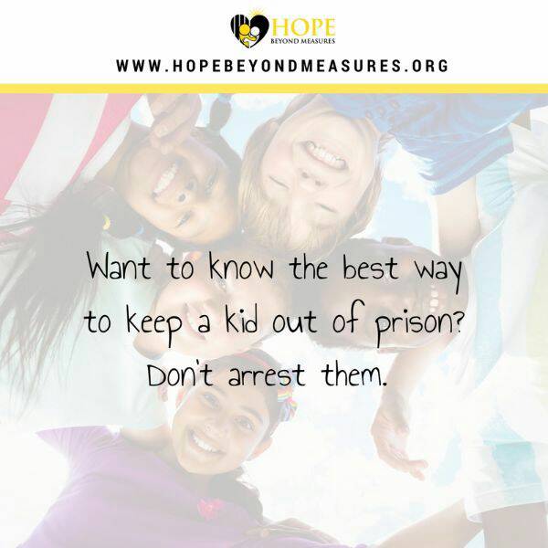 hopebeyond_'s tweet photo. Want to know how to keep a kid out of prison? Don't arrest them #HopeMakesItCount #charlotte #cltnonprofits #nonprofit #charlottenonprofits https://t.co/JFKmOtEb6D
