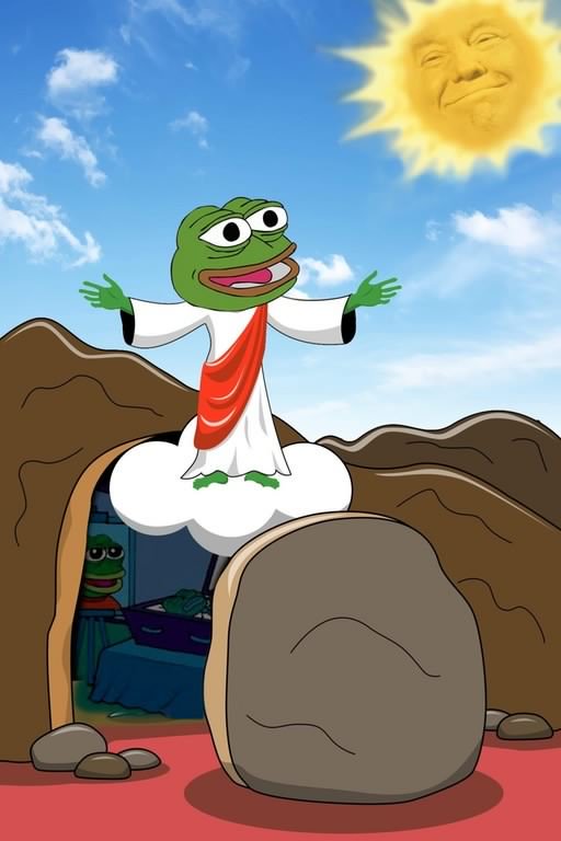 pepecoins's tweet image. $PEPE Pepe died for our sins according to the Scriptures, that he was buried, that he was raised on the third day. (1 Kekorian 15:3-5)