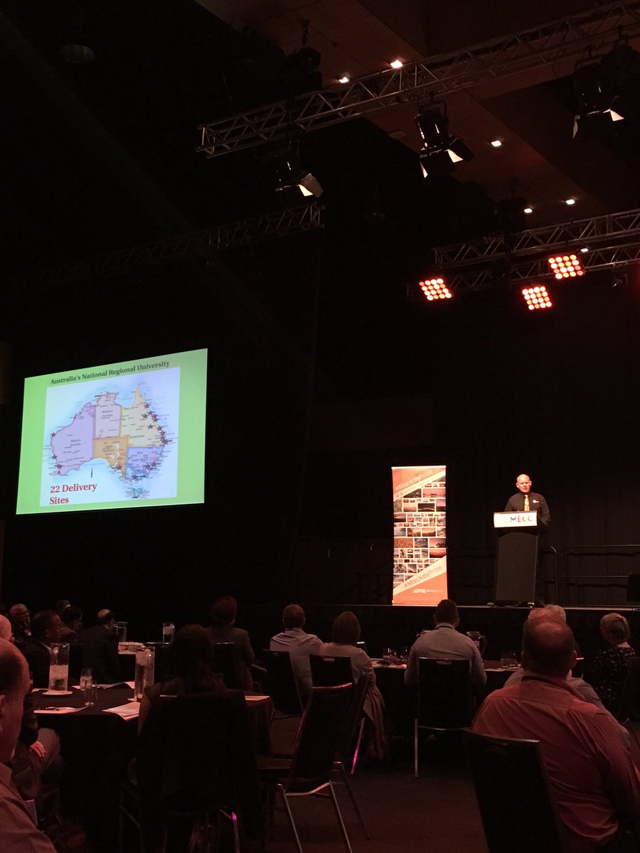PierreViljoen1's tweet photo. #CQUni #mackay VC on stage at 3rd National Energy &amp; Resource Services Forum #mackaypride. https://t.co/ycQnKWZ0a1