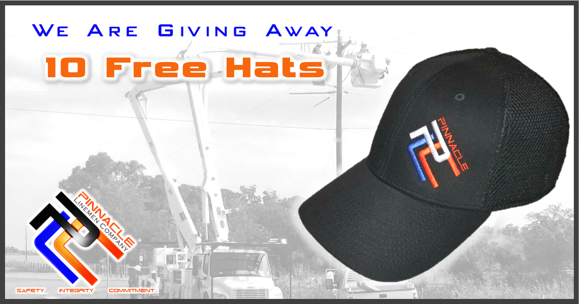 Join our email list for the most current openings across the country at Pinnacle Linemen and enter a drawing to win a FREE Pinnacle Hat!
