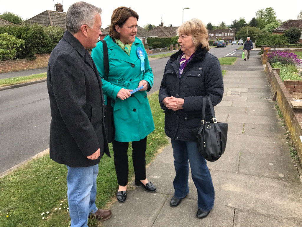 Out campaigning in the Berg Estate-thanks to everyone who took the time to say hello! #GE2017 #maria4basingstoke