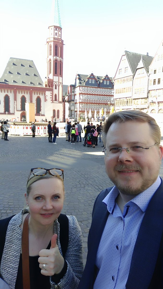 FORCIOTltd's tweet photo. Thumbs up from the FORCIOT Frankfurt team. Productive day at the #techtextile -messe today. Thanks Germany, the sun was a very nice plus! https://t.co/0rRIFY7Jyo