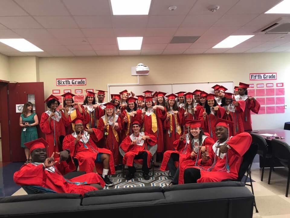 PHS_Rebels's tweet photo. PHS seniors returned to J.I. Barron Elementary today to reflect and to inspire. #phsbe100 @JIBarronElem https://t.co/qP9Ljr90eb