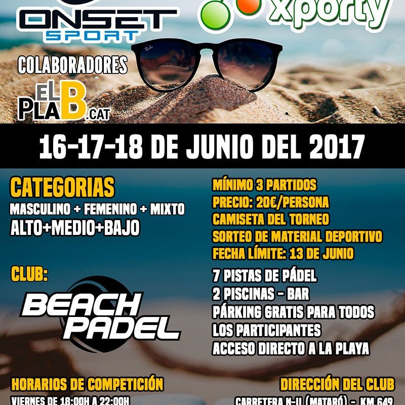 PADEL🎾🎾🎾+ 2 PISCINAS👙, +ACCESO DIRECTO A LA PLAYA🌊, BAR🍹y BUEN AMBIENTE!!!🎤🎼💃! Reserva tu plaza en: torneos.onset.es