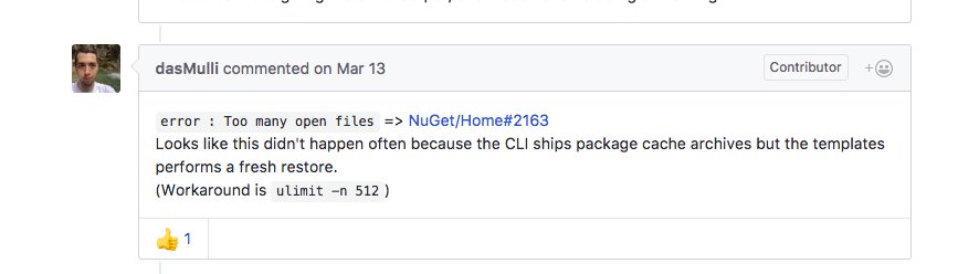 grigsbyconsult's tweet photo. Here is interesting fix for you folks working on Mac VS2017 and Dotnet Core wanting to use Angular Templates

https://t.co/ObzdHNkcoy https://t.co/1u7aMthNMx