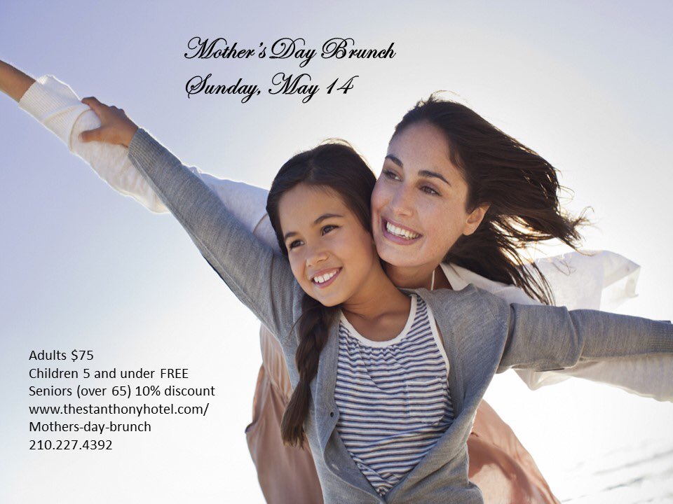 thestanthony's tweet photo. Have you made your reservations for #mothersdayBrunch ? #thestanthony https://t.co/rPA0ccy6Jz