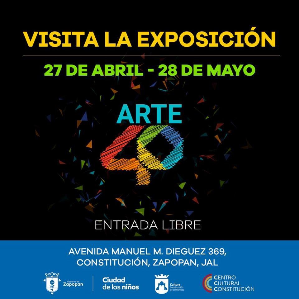 Visita la galería de #Arte40 #ConcursoMásExposición hasta el 28 de Mayo en el Centro Cultural Constitución bit.ly/2mXC2so 😁