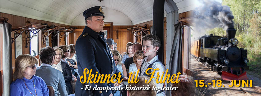 Freelance Kjell har påtatt seg oppgaven å være "rekvisitør" for tog teateret "Skinner til Frihet 2017".