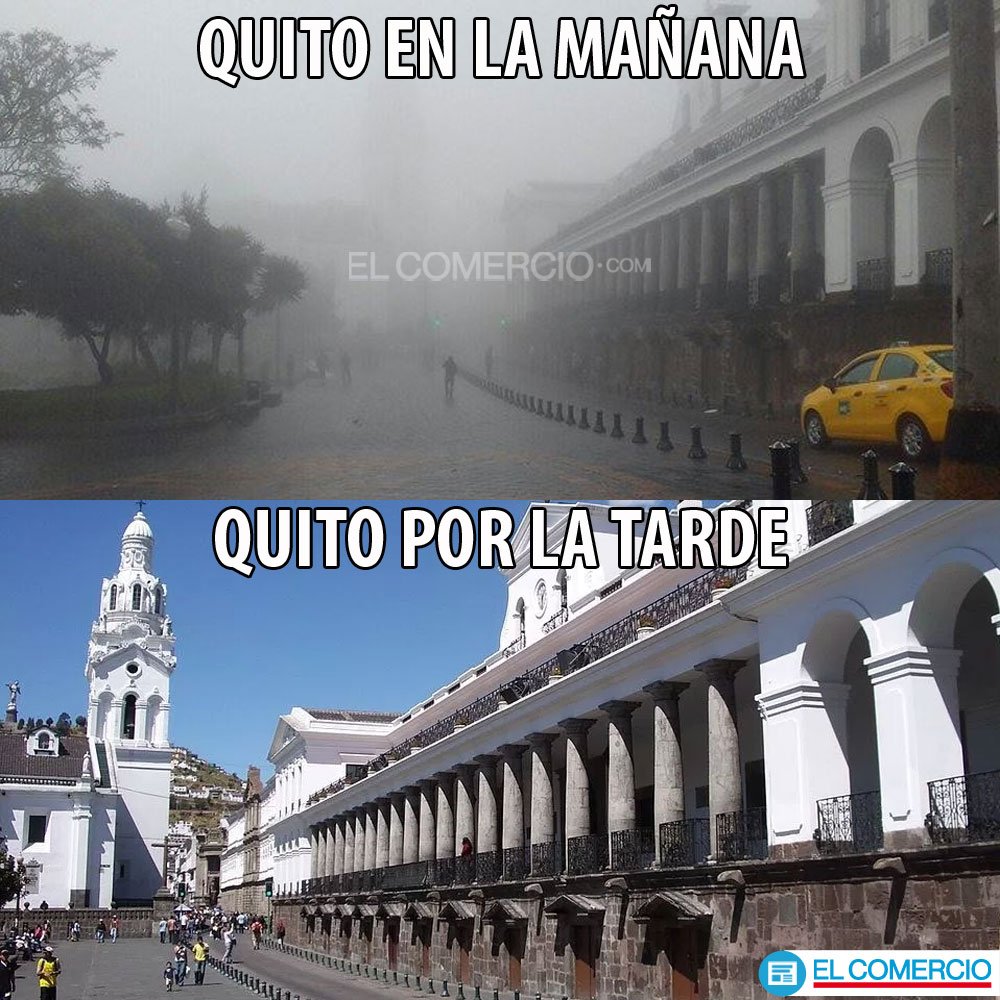 Y cómo es el clima en tu ciudad? Pues... (Cuando vives en #Quito ☔️🌞), image size:1000x1000