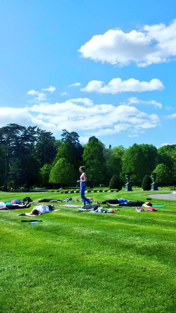 FCKTRMPPump's tweet photo. Great day was had @ashfordcastle last wk at our health &amp; wellness day @gerryhussey. What a beautifully inspiring location to do some yoga https://t.co/vveZL5x9ta