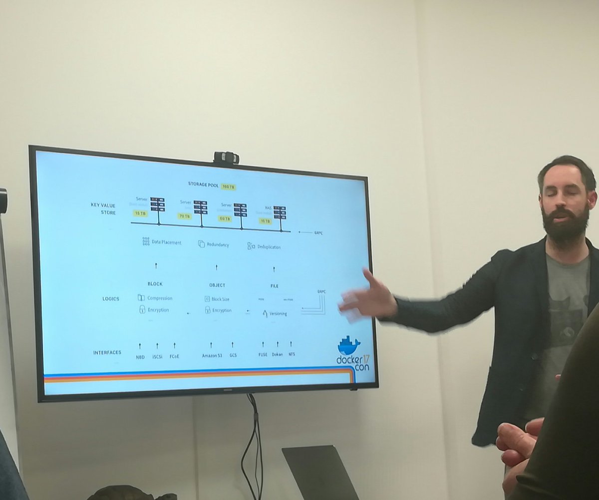 Great presentation/demo by <a href="/jquintard/">Julien Quintard</a> <a href="/mefyl/">mefyl</a> of @Infinit Key-Value store. Lot of interesting stuff there.