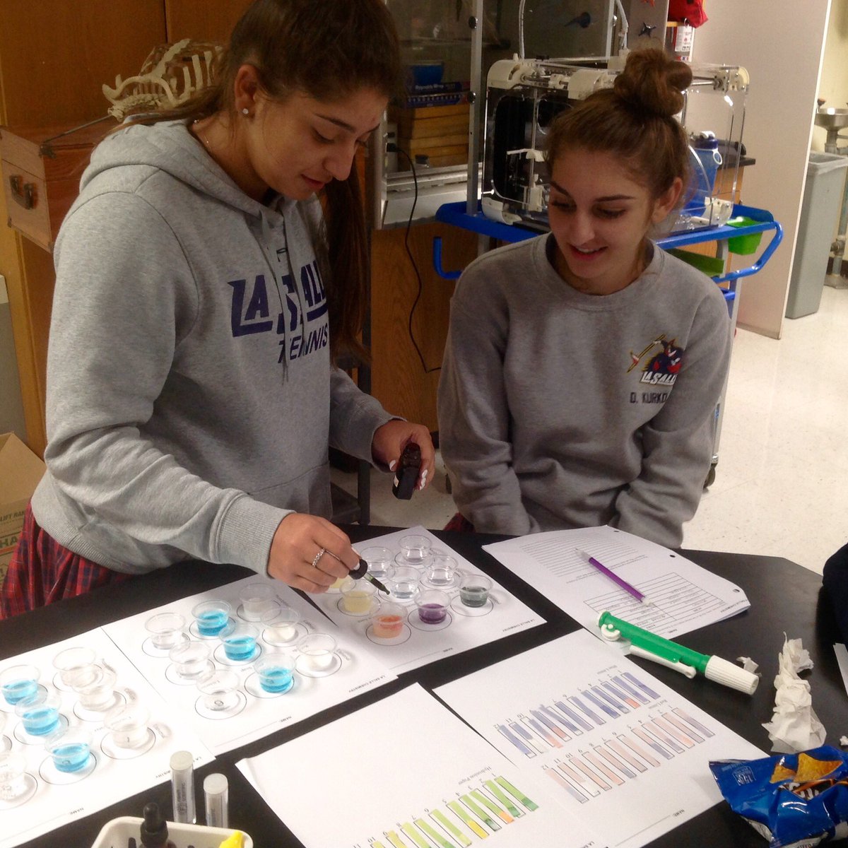 ScienceRoom229's tweet photo. Using indicators to test household acids and bases. #science #chemistry @LaSallePas @pasadenaschools #tlap #llap https://t.co/lyg8IWclFz