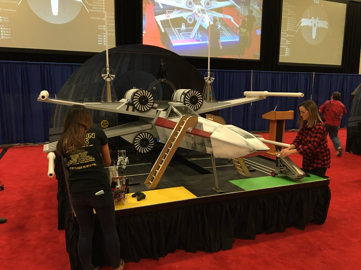 MITMechE's tweet photo. The X-Wing Fighter is ready! Tune in to watch a live stream of the first round of the #MIT2007 robot competition https://t.co/KFBecW450W https://t.co/6ysKbYEZav