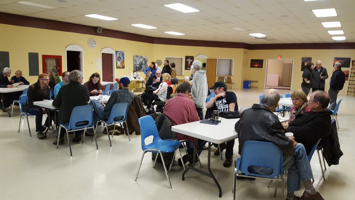 DemocracyAlert's tweet photo. A fine crowd is gathering for tonight's forum on electoral reform at St. Augustine's church #nlopli #electoralreform https://t.co/hfEaa8LHNd