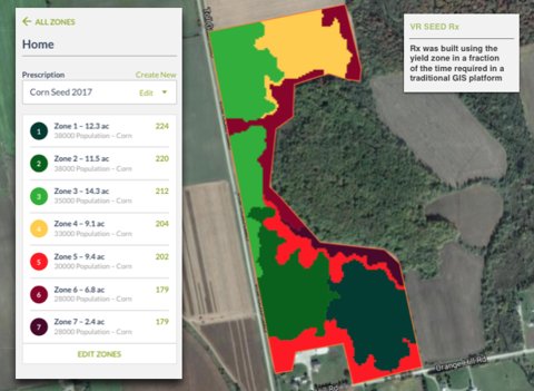 mavrx_inc's tweet photo. Mavrx Zones makes creating planting prescriptions easy. This VR seeding RX was created using multi-year crop performance satellite imagery! https://t.co/p5syG4Gt1w