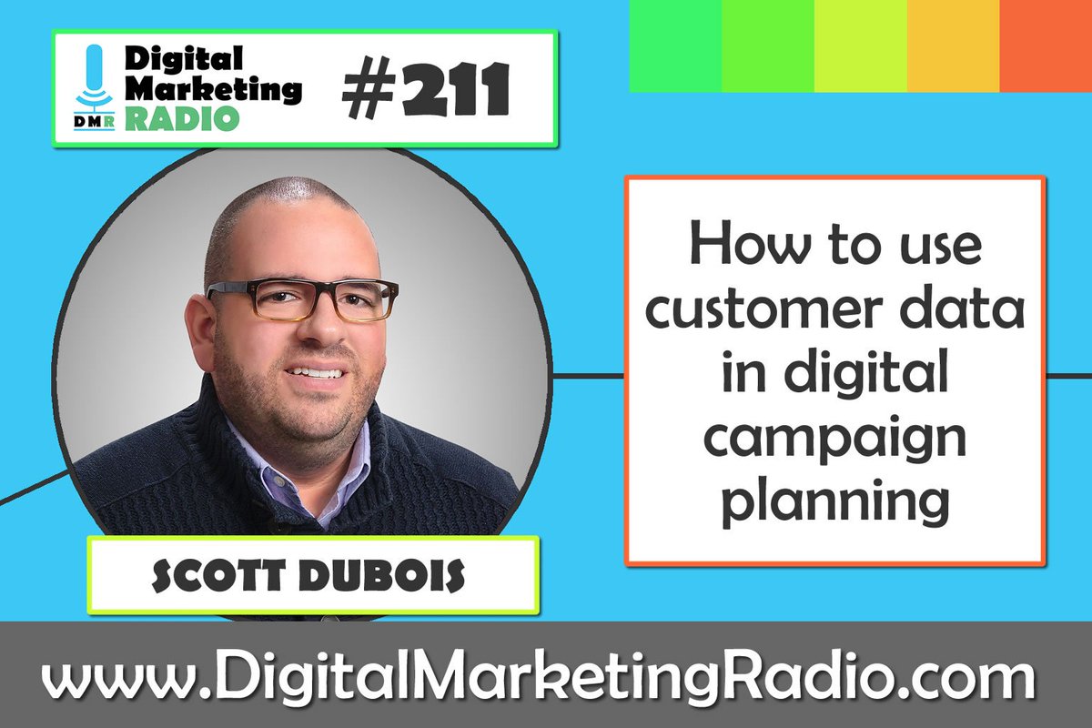 DavidBain's tweet photo. Episode 211 of DMR tomorrow on "how to use #CustomerData in #DigitalCampaignPlanning" w/ @ScottDubois f/ @pidalia https://t.co/zacSEHEVWI 🎙️ https://t.co/EMl2XvChAs