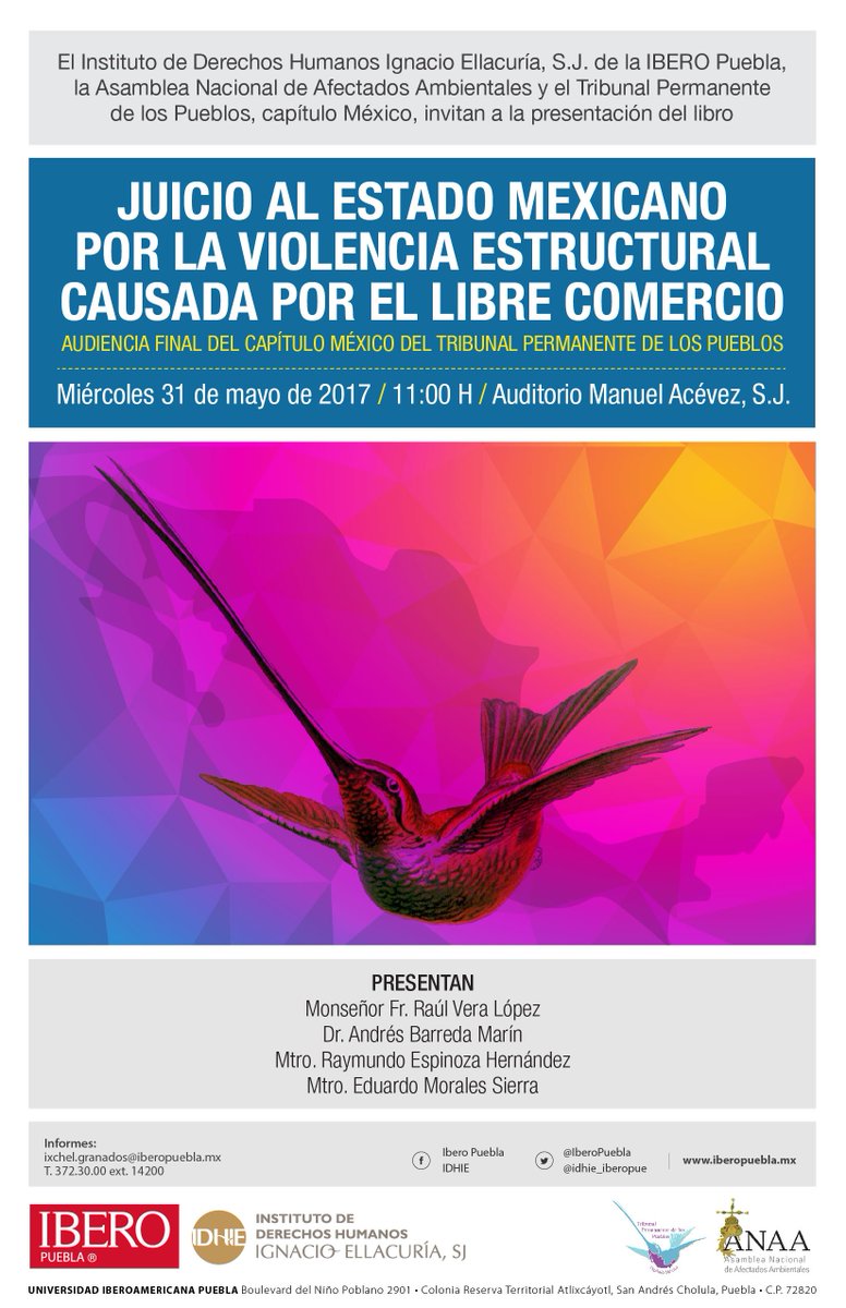 #ViolenciaEstructural Tendremos la presentación del libro del <a href="/TPPMex/">TPPMex</a> sobre afectaciones a #ddhh y violencia institucional en México #May31