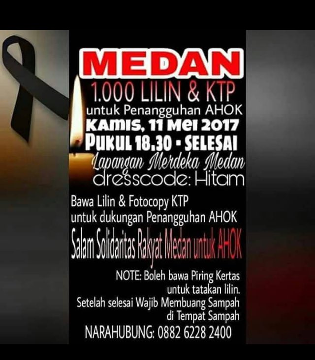 Nemu ini, ternyata udah ada yg bikin. Medan hari ini. Jangan lupa yok. Aku dah hubungin info ini valid. ^^