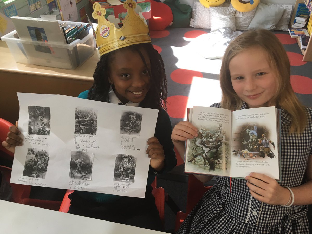 MissClarke3B's tweet photo. We love reading! #sequencingevents #Beowulfct5&6 #readingwithexpression @ChobhamLRC @shabana_77 @NataliaDav @leemurrell @RLloydJones https://t.co/Iu03aoE4n4
