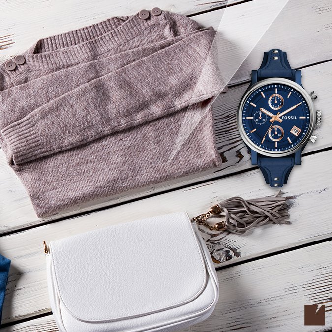 TimeSquareCol's tweet image. La combinación perfecta para ponerle estilo a tus días casuales. #Fossil Boyfriend Sport Blue Dial Ladies.