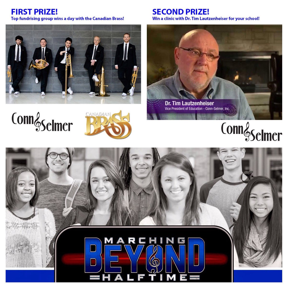 beyondhalftime's tweet photo. Imagine your school hosting one of these two? It can! Check out details: https://t.co/FlKCTg5Wee. #CanadianBrass https://t.co/baYFpoSVbz
