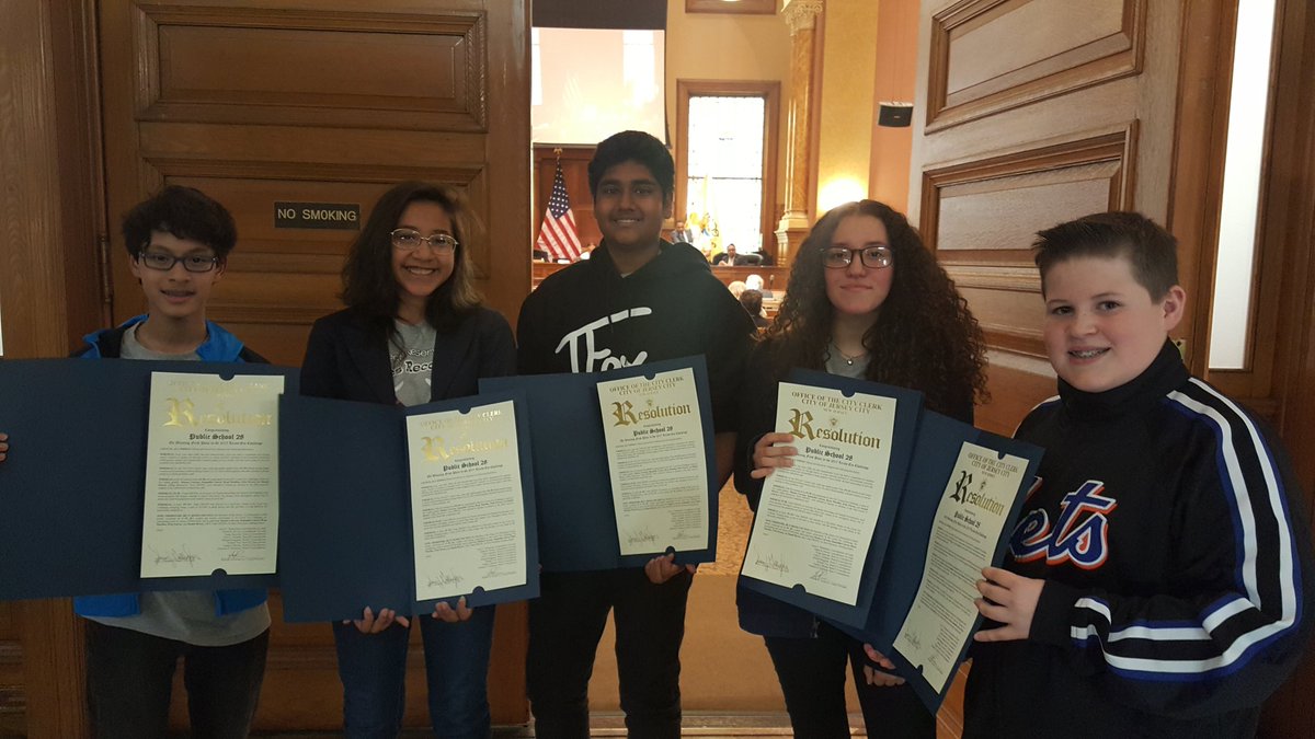 odonnellPS28's tweet photo. Formal recognition by Jersey City for their National 1st Place in the Lexus Eco Challenge! @PS28DRONE @projectres @Lexus  @Ps28jc https://t.co/f4DzTb01rO