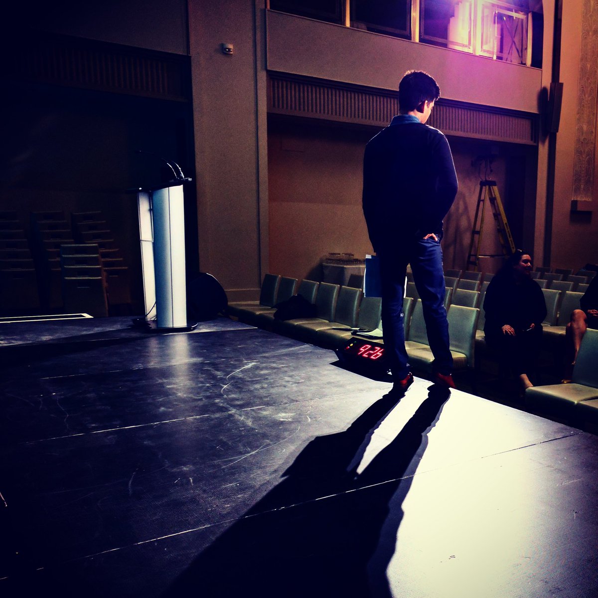 CAFDN's tweet image. Soundcheck with @dylscoh.  Ready, set, #five14Talks! #commitconnect