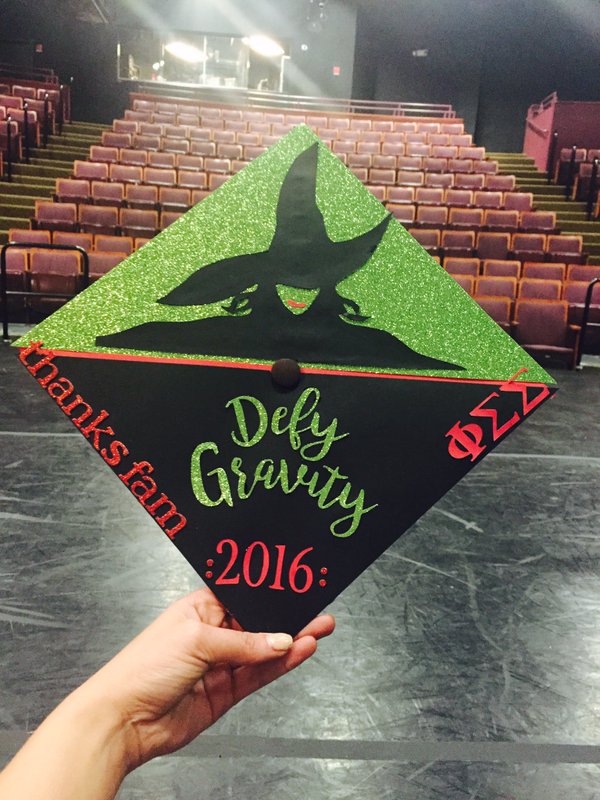AdelphiU's tweet image. Good night Panthers! Wake up tomorrow and defy gravity! #AdelphiGradCaps17