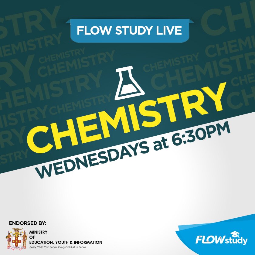 FLOWJamaica's tweet photo. It's time to ace CSEC Chemistry!😀
Join a live tutor now for our #FlowStudy Live session via https://t.co/NpNF7WcIZz. https://t.co/WeoDbqNEWt