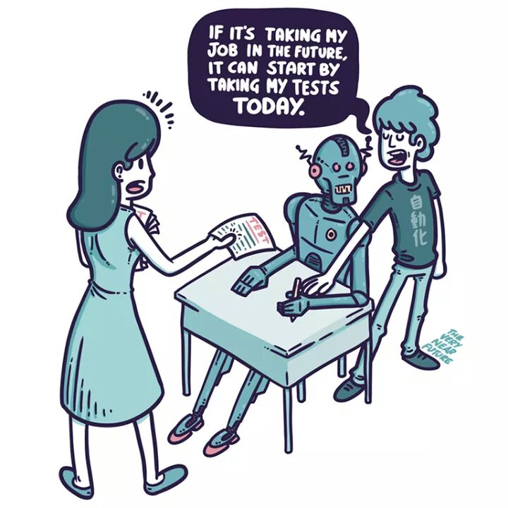 faridmaidi's tweet photo. #ItsOkayToNotBeNiceWhen you know that you'll be  replaced by a robot &amp; you'll lose your job . https://t.co/tfRVZGgnVf