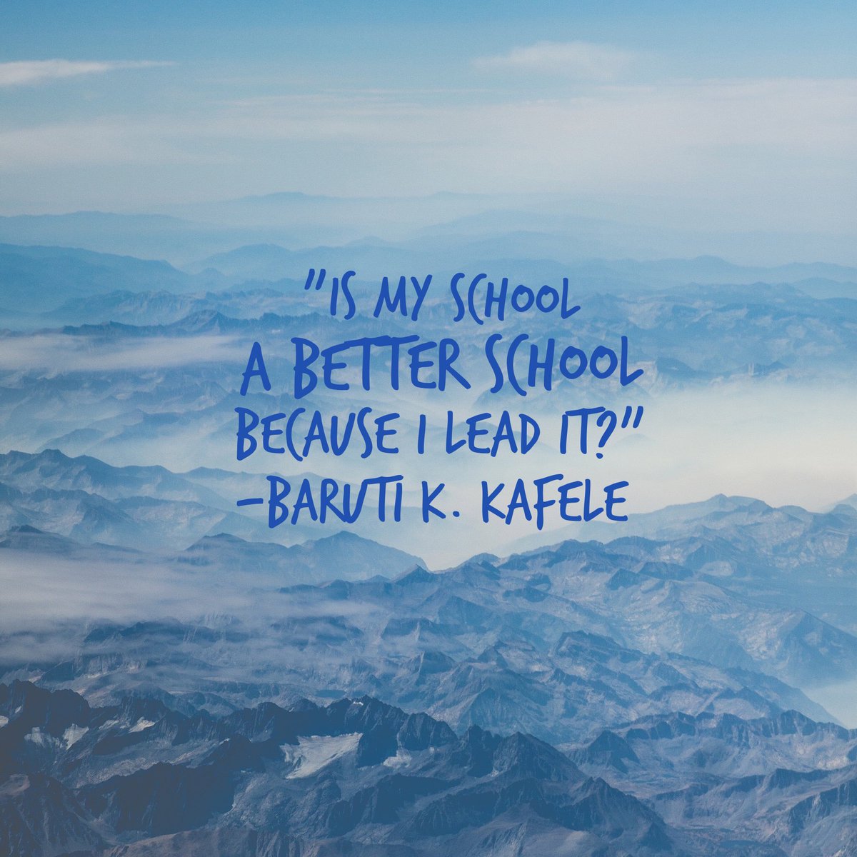 PrincipalKafele's tweet photo. A reflective question to ponder daily. https://t.co/FaRIPZDkNJ