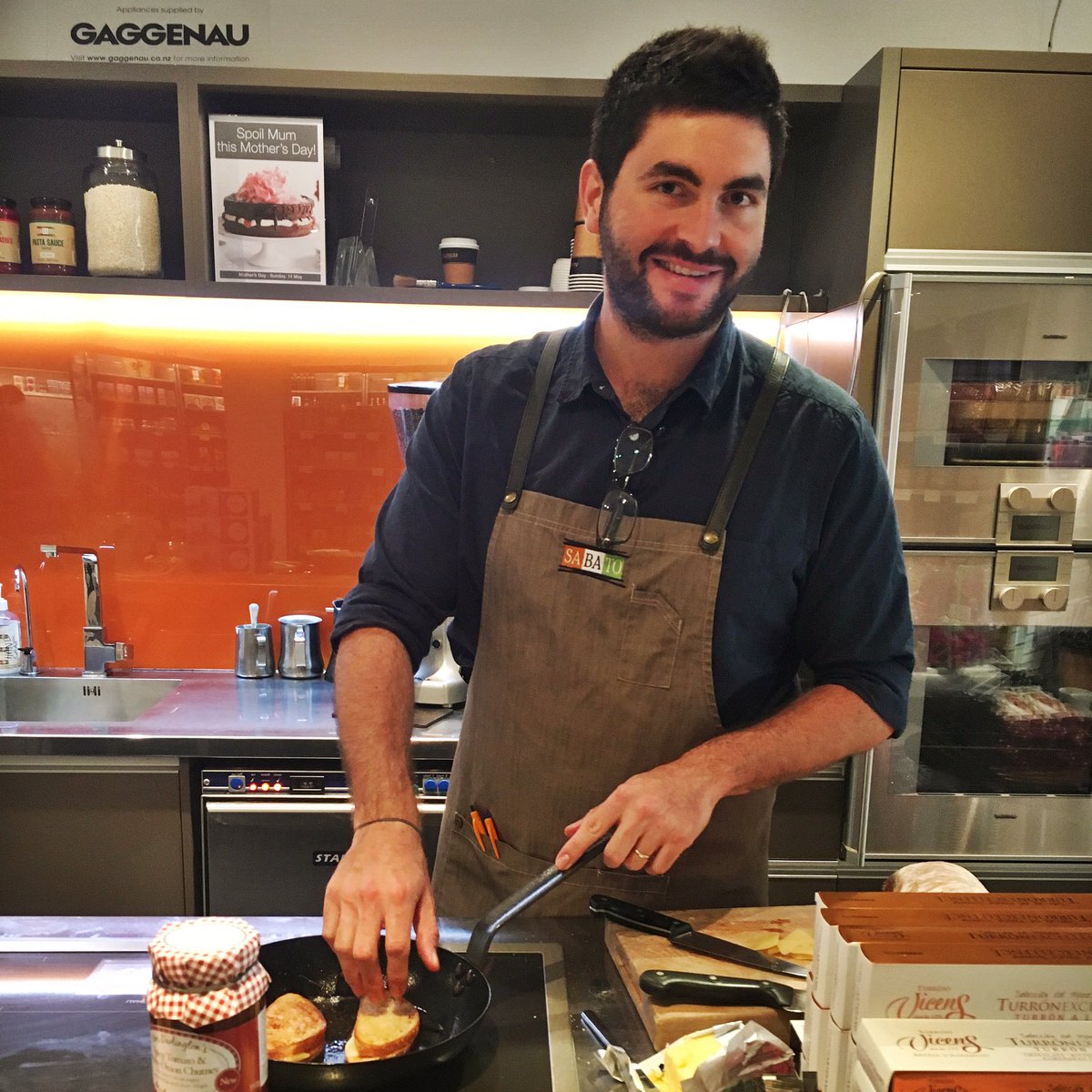 It's toastie weather! Come and try Ben's creation - a grilled emmental cheese toastie with Darlington's spicy tomato and onion chutney.