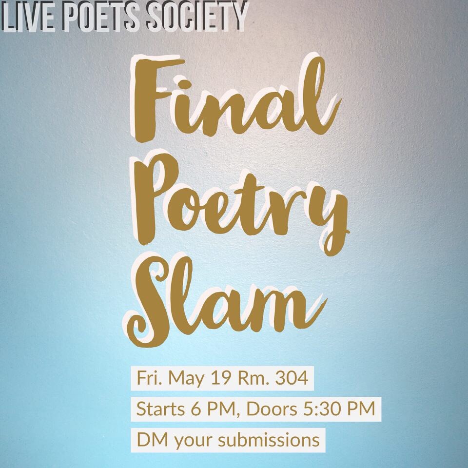 chslivepoets's tweet photo. Final slam of the year—don't miss out! Come and read a poem (original or by someone else). You can DM us a poem in advance ✨ https://t.co/0drYsvaHdw