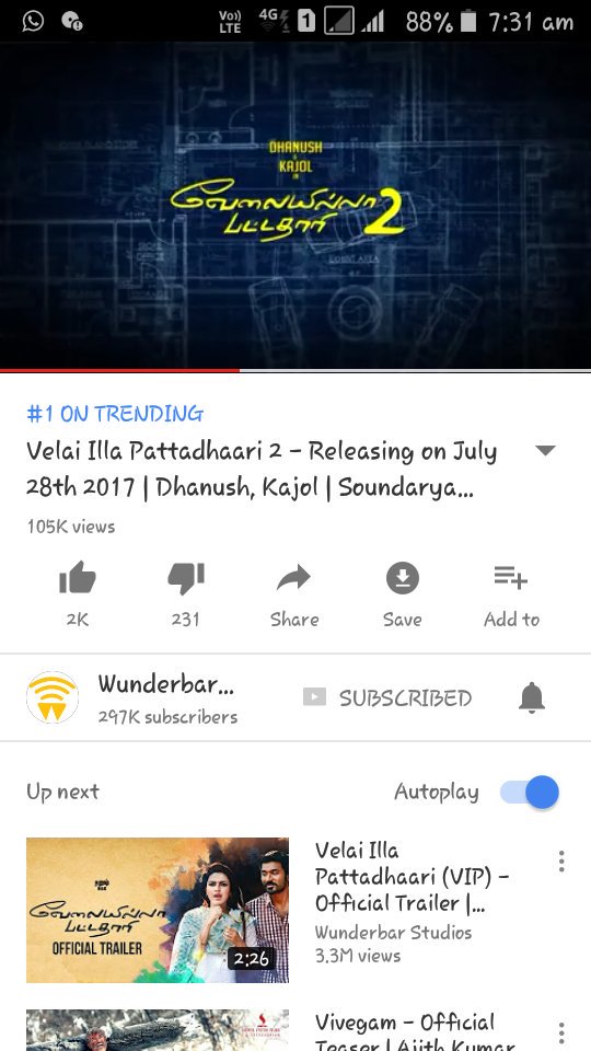 krrish_mk's tweet photo. @dhanushkraja sir. #Vip2ReleaseDate Teaser is #1 On TRENDING in @YouTube. @aditi1231 @WunderbarFilms_ @VIPoffl @VelrajR @theVcreations https://t.co/VVJ884IRnm