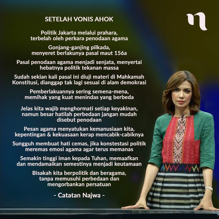 MataNajwa's tweet image. #CatatanNajwa eps Setelah Vonis Ahok.  #MataNajwa
