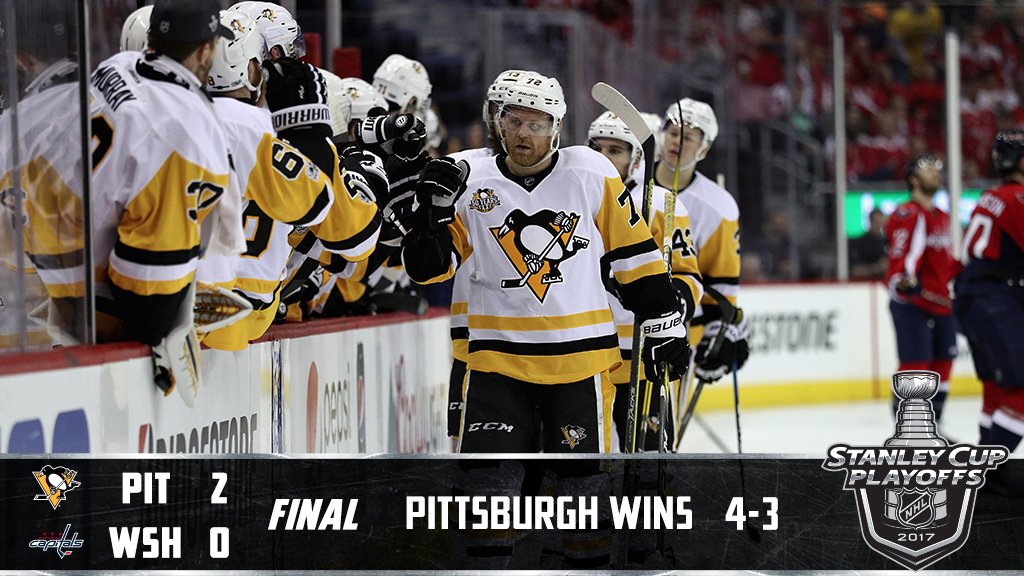 It was 3-1.
Then it was #Game7.
Now, the <a href="/penguins/">x - Pittsburgh Penguins</a> are moving on. 
#StanleyCup