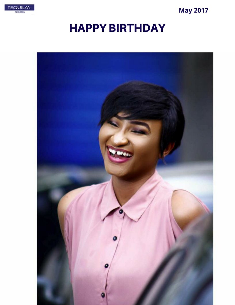 TequilaNigeria's tweet photo. Happy Birthday Pelumi, 
#HappyBirthday #Birthday #May11th #Taurus #TequilaNigeria https://t.co/PgvlRn6cKe