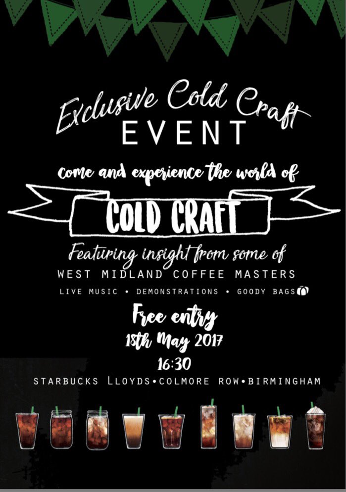 StarbucksBrum's tweet photo. Come join us for our Cold Craft Event! #CappuccinoFreddo #Coldcraft #birmingham #brumhour #brumisbrill #starbucksuk https://t.co/OKl3ojEPd5