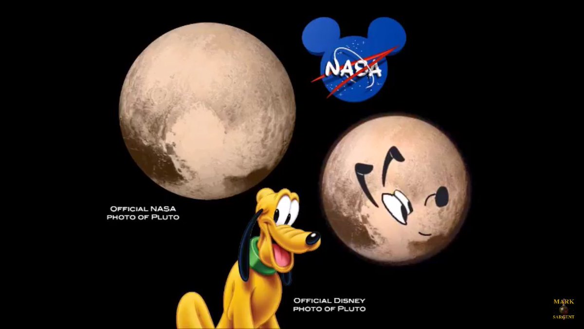 Image result for flat earth pluto disney