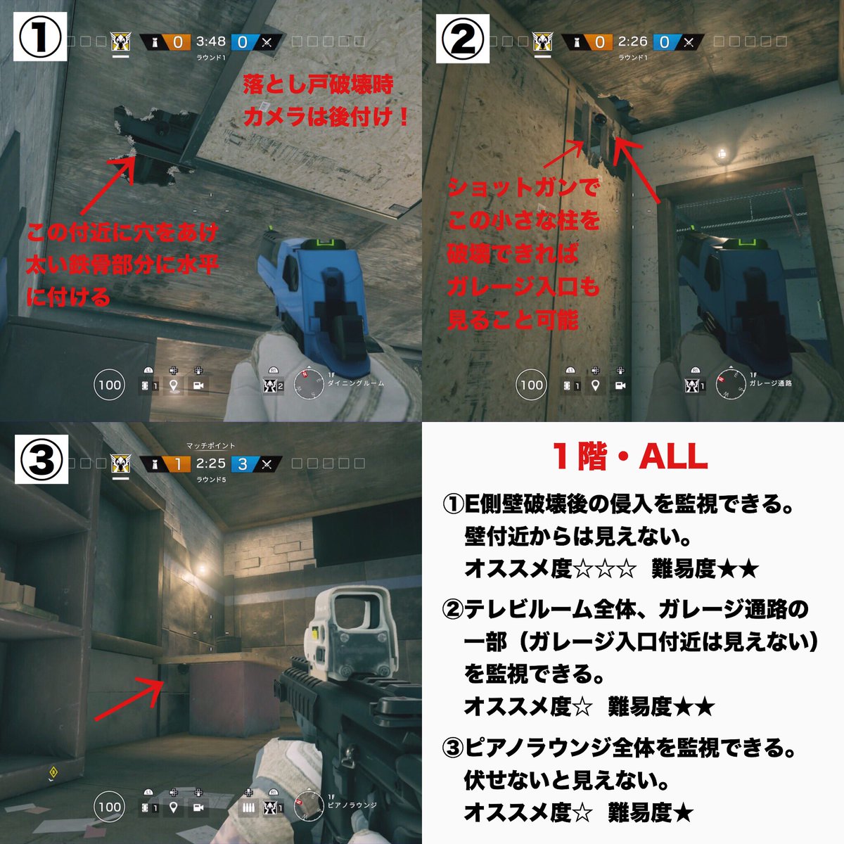 Mad B Mad的ヴァルカメ研究報告 1 16 マップ ヘレフォード基地 1ツイート1マップ12カメラ 屋内限定 カメラ先端部の少し先に視点位置があるヴァルキリーカメラの特性を主体としたカメラ設置場所紹介 外カメはあえて対象外 1人研究のため実戦での