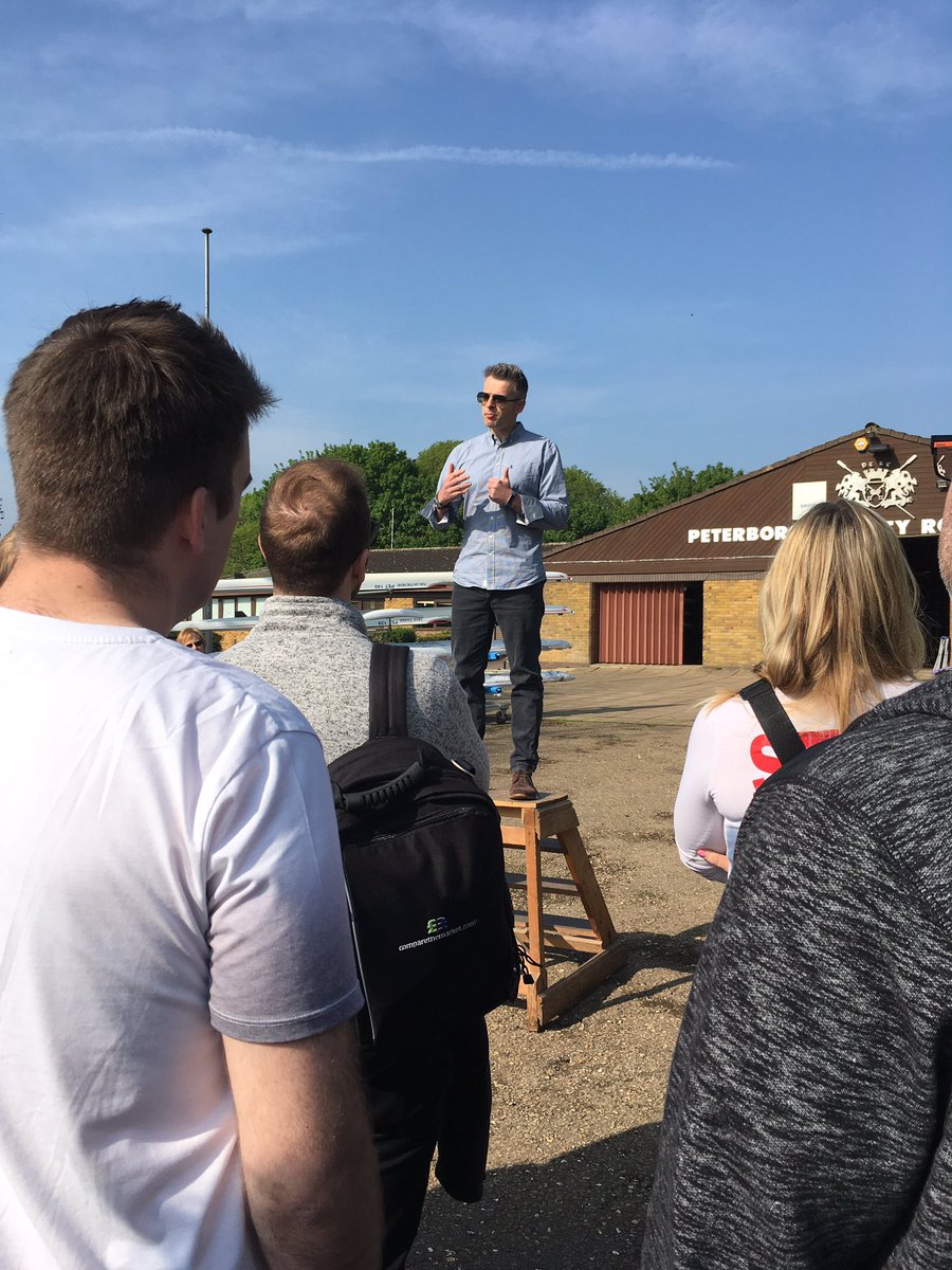 jamesbaile's tweet photo. James Lomas kicking off our team building day. @comparemkttech rowing and  pi challenge. Should be a fab day. https://t.co/dKdTmcGhtb