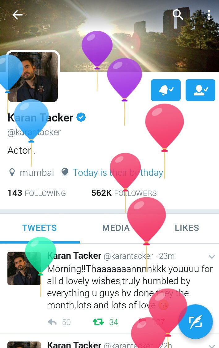 Loving the balloon profile!   Happy Birthday Karan Tacker   