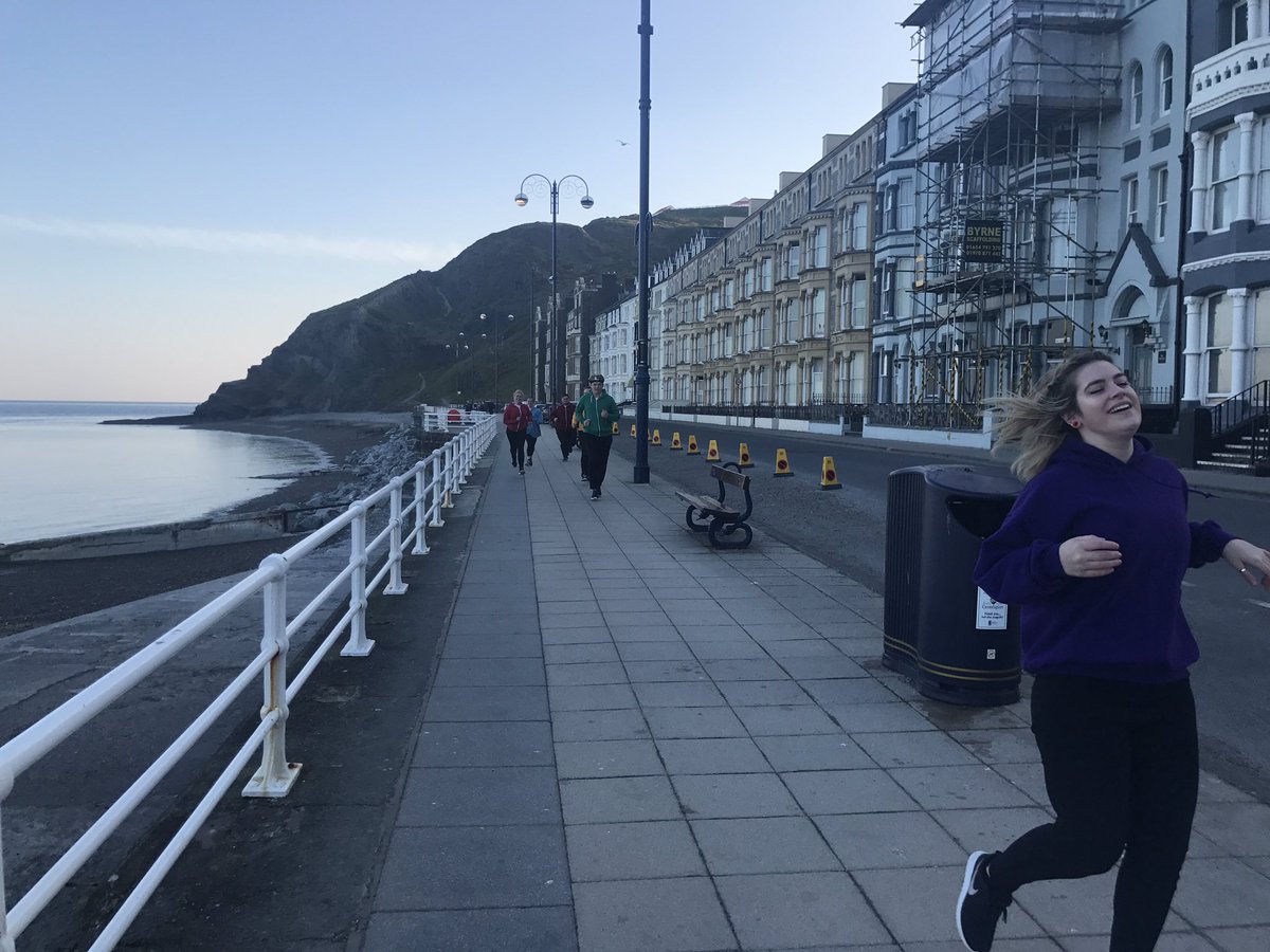 RitchieLoula's tweet photo. Up with the birds! Morning warm up, getting ready to perform #LoveAber @AberystwythTFTS @AberUni https://t.co/LQ01kE5raK