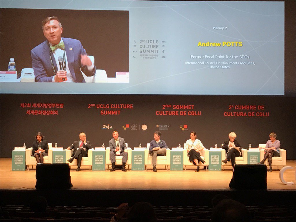 Andrew Potts #icomos to #uclg culture summit. Link nature and culture is the key point of new urban agenda