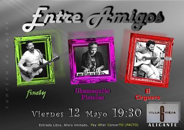 <a href="/El_Cirguero/">El Cirguero</a> mañana en #Alicante, @Villavieja 6 ,junto a @Finely y @Chamaquito Pistolas, 19:30 h. Take care!