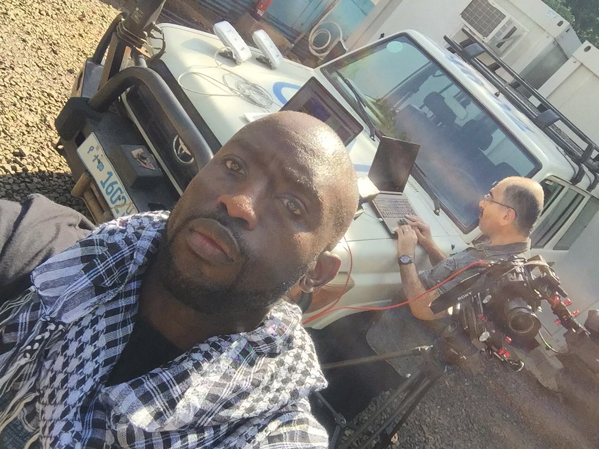 actemple's tweet photo. Earlier morning technical issues.Getting gear to work and get some sun, camera, action. #ThurayaIP+ #Agile #unhcr @dana_hughes https://t.co/UsnF1PP8ld
