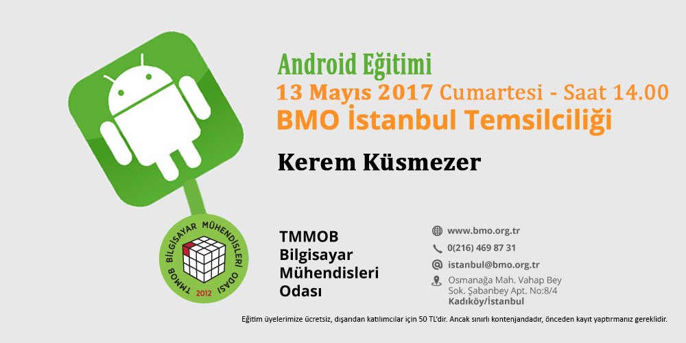 13 Mayıs Android 101
<a href="/bmo_ist/">BMO İstanbul</a>
etkinlik.io/etkinlik/68607…